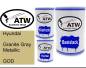 Preview: Hyundai, Granite Gray Metallic, GOD: 500ml Lackdose + 500ml Klarlack + 250ml Härter - Set, von ATW Autoteile West.